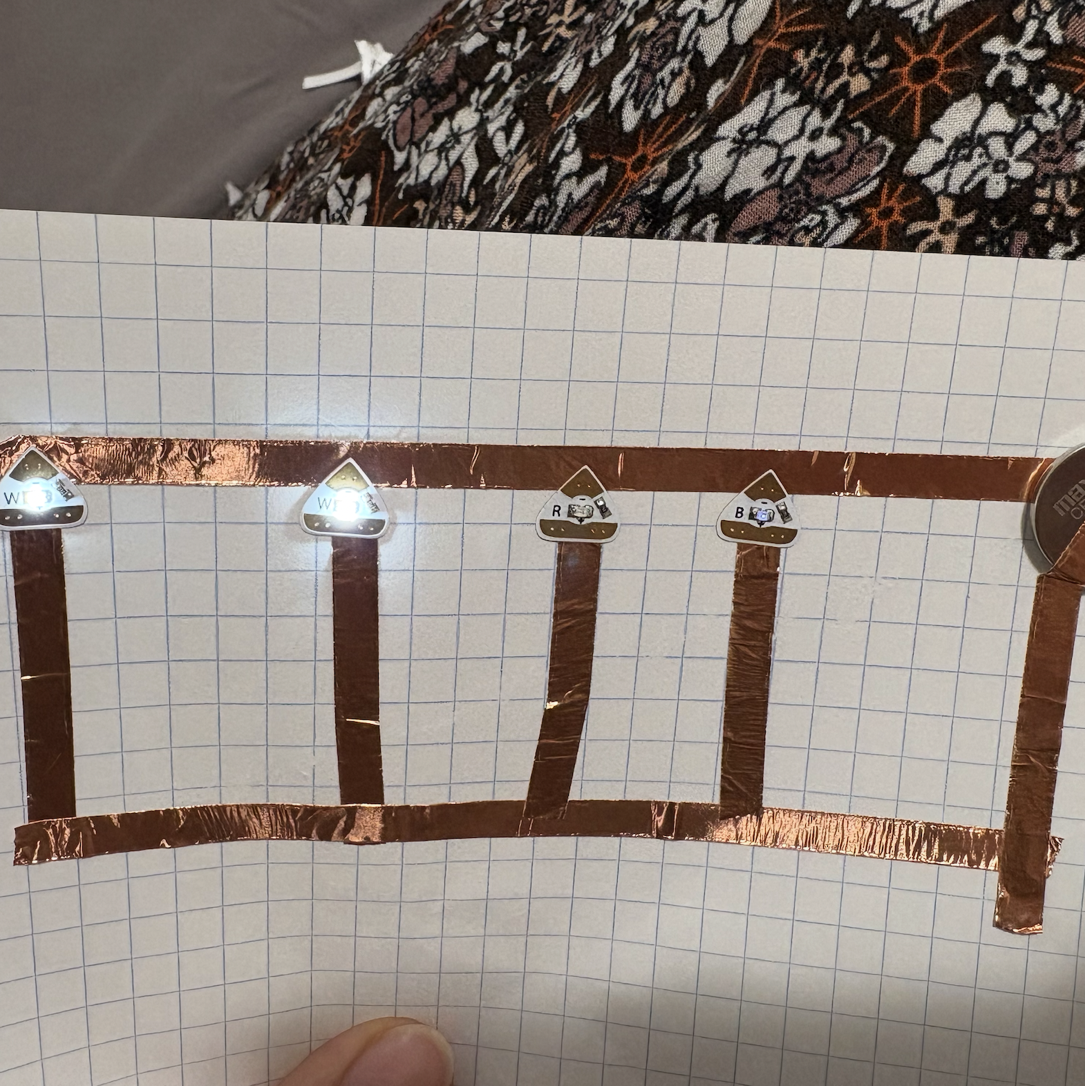 Playing with circuits at home, this one worked!