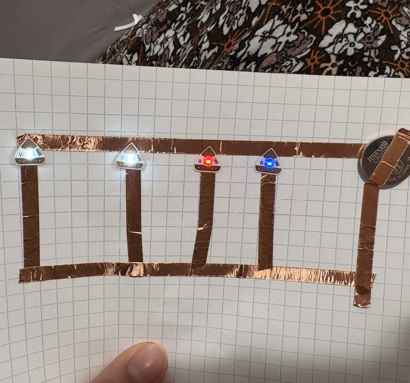 Playing with circuits at home, this one worked!