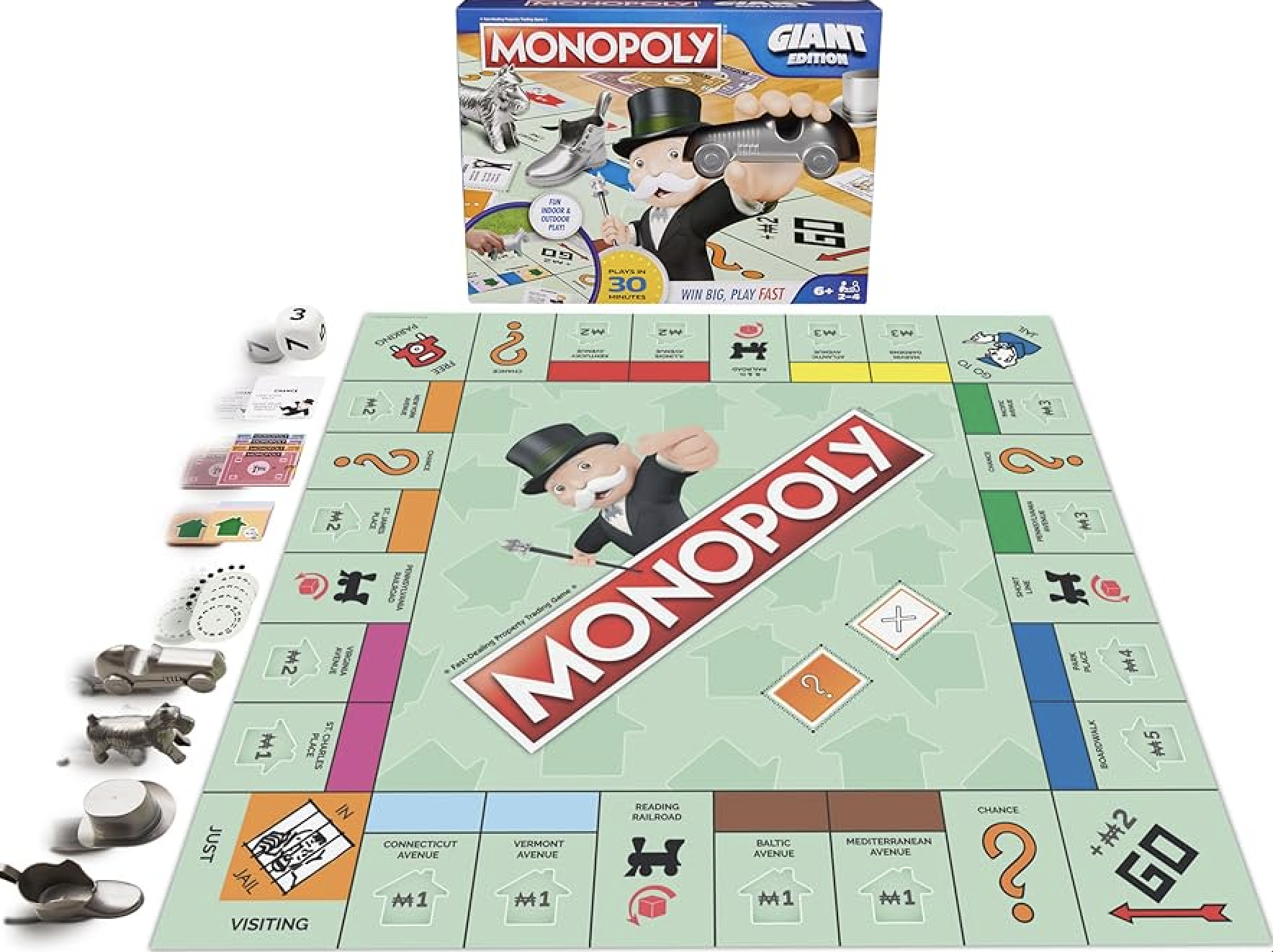 A board game with dice, the user throws or pops the dice and this turns on a light.