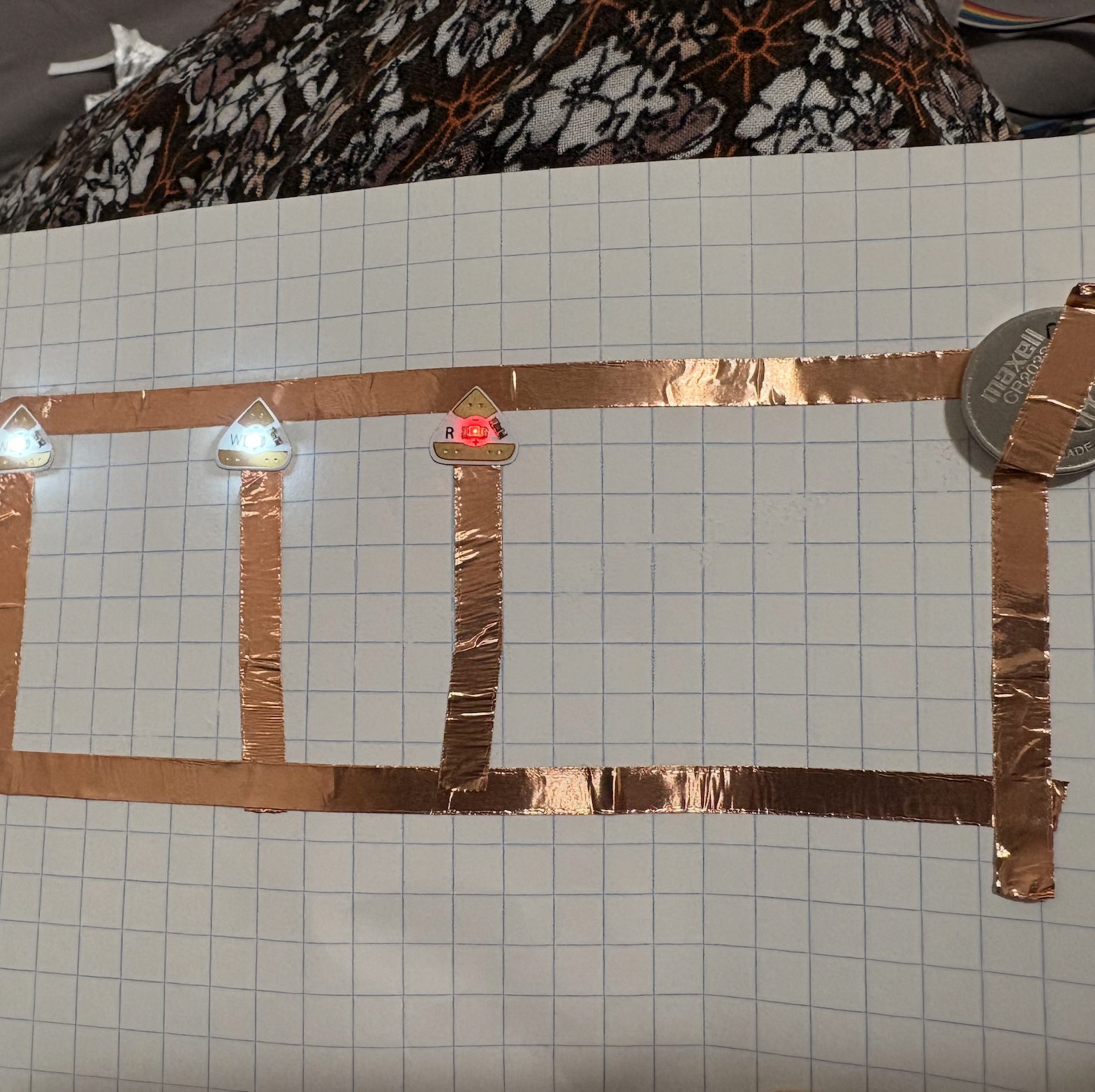 Playing with circuits at home, this one worked!