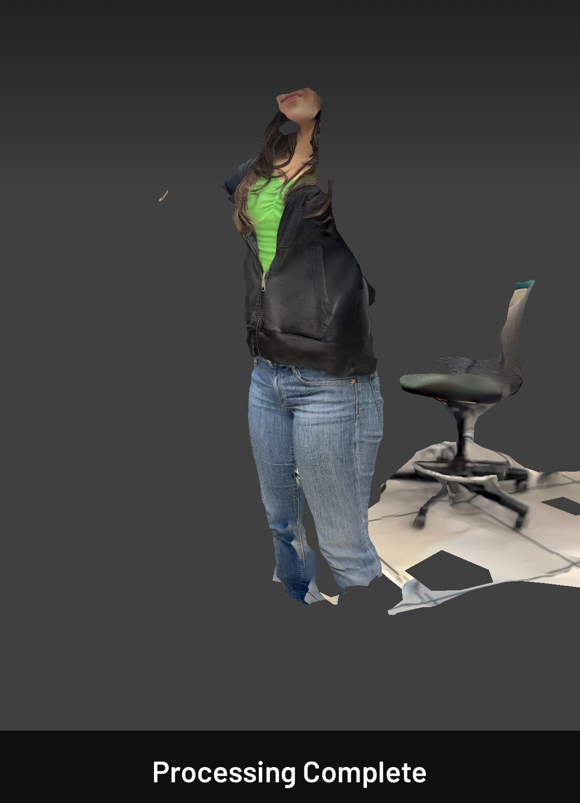 3D complete scan - trying to scan myself.
